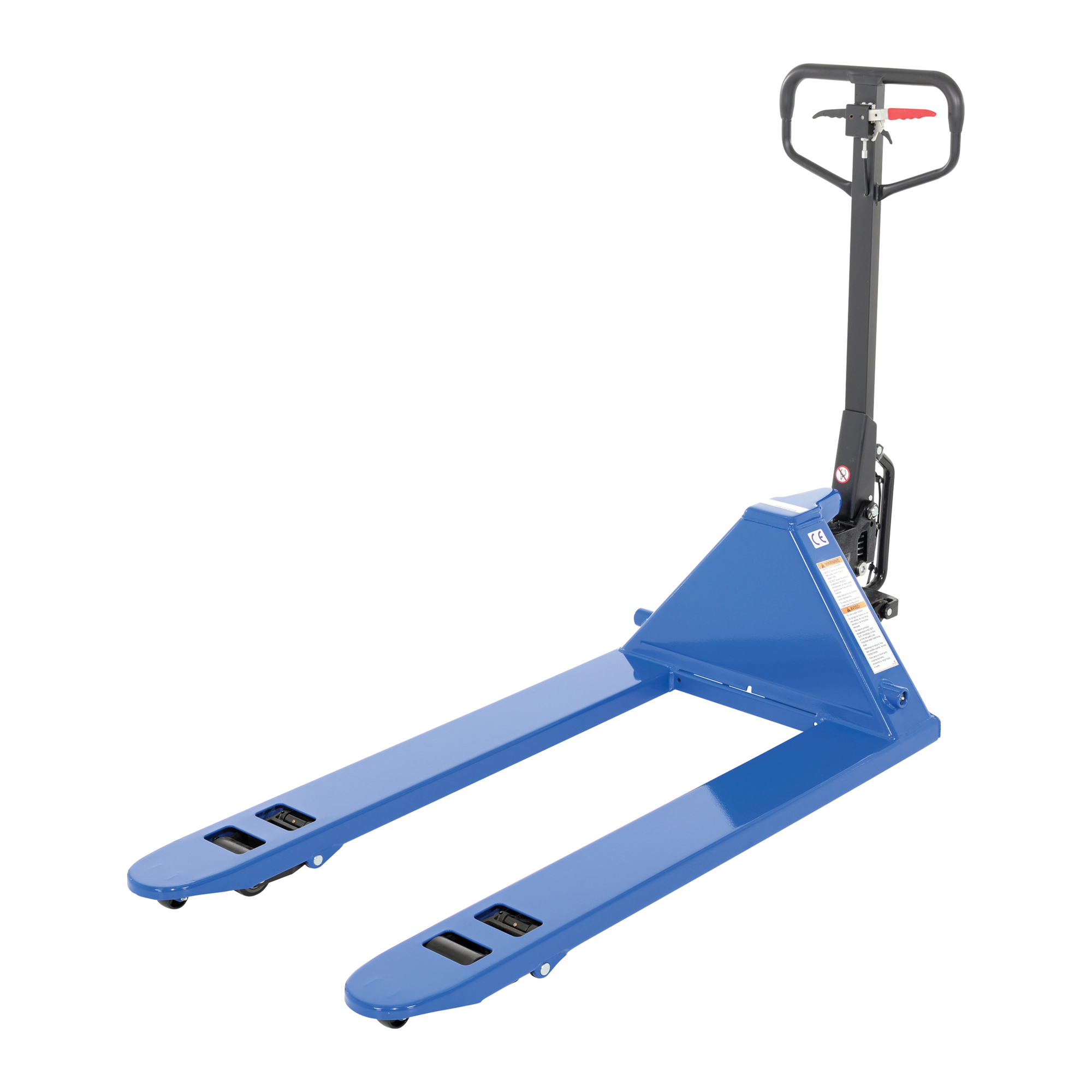 Vestil Steel Ergonomic Power Assist Pallet Truck 27 In. x 48 In. 5000 Lb. Capacity Blue